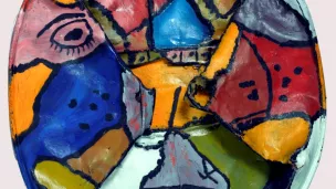 Gaston Chaissac, Couvercle de lessiveuse, 1955, Historial de la Vendée.