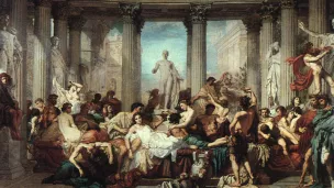 Les Romains de la décadence, peinture académique de Thomas Couture, 1847 ©Wikimédia commons