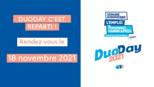 Le DuoDay aura lieu le jeudi 18 novembre 2021.