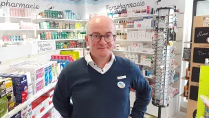 Erwan Aubry, responsable de la pharmacie du littoral, à Pordic