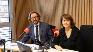 Nicolas Bos (à gauche), Marie Vallanet-Delhom - © RCF Lyon