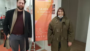 Thibaud Coëffic et Denise Berqué ©RCF haute-Normandie