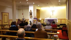 Messe célébrée en direct de chapelle de la Maison diocésaine par Mgr Jean-Pierre Vuillemin