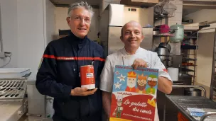 L'UDSP 06 avec l'artisan Frédéric Roy à sa boulangerie de Nice - Photo RCF