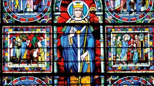 Vitrail de Saint Julien, à la cathédrale du Mans