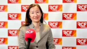 Laure Claire Reiller au micro de la Matinale RCF