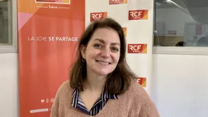 Aline Piboule dans les studios de RCF Isère - Janvier 2022