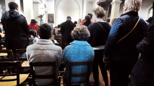 Couple divorcé remarié ne pouvant communier, église Notre-Dame de Bercy, Paris, le 8/11/2013 ©Corinne SIMON/CIRIC