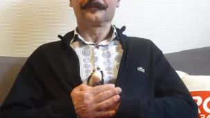 Dominick Pagès Dardillac et sa mascotte "Marguerite la rochelaise"
