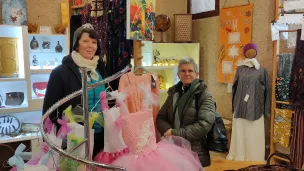 Marie et Sylviane de l'artisanat des Pays d'Urfé © 2022 RCF Lyon (Didier Rodriguez)