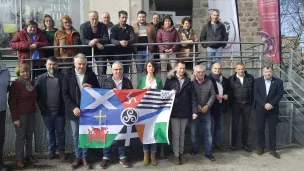 Les membres de l'organisation ainsi que les partenaires du festival. ©Cédric Bonnefoy. 