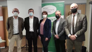 Une partie des membres de l'Agence d'Attractivité de l'Indre, avec Thierry Bluet, son directeur (à gauche). © RCF - Hugo Sastre.