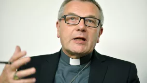 Mgr Jean-Luc Brunin, évêque du Havre et président du Conseil famille et société, à la Conférence des évêques de France (en 2015) ©Corinne SIMON/CIRIC