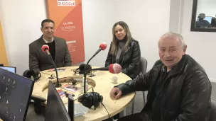 Gérard Gros, président de la Banque Alimentaire des Bouches-du-Rhône, Habiba Otmani, salariée en insertion, Fourat Troudi, directeur d'exploitation de l'atelier Fruits & Légumes Solidarité 