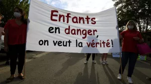 Manifestation contre la pollution chimique à Conques-sur-Orbiel, le 02/09/2019 ©PASCAL PAVANI / AFP