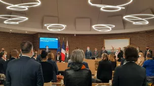 Une minute de silence pour l'Ukraine respectée en début de Conseil municipal à Nice ce 4 mars - Photo RCF