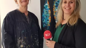 Frédérique Bernier au micro de Laurence Chanchorle