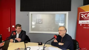  Fréderic Schnur et Lucien Balandras dans les studios de RCF à Metz