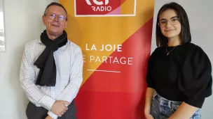 Gérald Prévot et Mariam Galstyan, organisateurs du festival arménien prévu du 22 avril au 6 mai à Châteauroux. © RCF - Hugo Sastre.