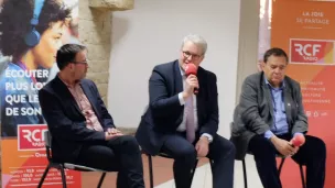Th. Liger, V. Segouin, O. Gronier à Bellême le 17 mars 2022 @RCF Orne