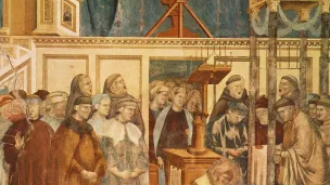 "Crèche de Greccio", une des fresques de Giotto à Assise. © Wikipedia.