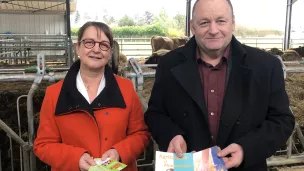 Patrice Bonnin, président de la chambre d'agriculture de l'Allier et Christine Lemaire, vice-présidente.