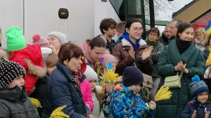 Arrivée des réfugiés Ukrainiens à Denée - ©RCF Anjou