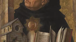 Saint Thomas d’Aquin, le docteur angélique (Retable de Carlo Crivelli - 1494). © Wikipedia. 