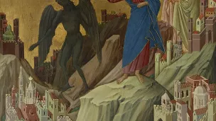 La tentation sur la montagne par Duccio (v. 1310) ©Wikimédia commons