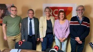 Les invités de la table ronde : Fabien Limonta, Mylène Frauciel, Catherine Rossi-Batôt et Pierre Tabardel (de gauche à droite) 