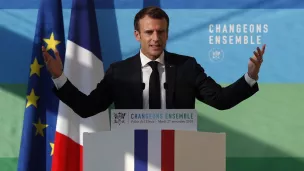 Emmanuel Macron présente sa stratégie pour la transition écologique, le 27/11/2018 au palais de l'Élysée, Paris © Ian LANGSDON / POOL / AFP