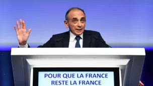 Éric Zemmour, candidat du patri Reconquête!, le 10/04/2022 à Paris ©bERTRAND GUAY / AFP