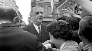 Le général de Gaulle présente le projet de la nouvelle Constitution, Bordeaux, le 21/09/1958 ©STAFF / AFP