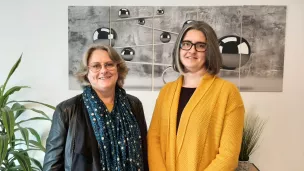 Sophie Cosmao, présidente de la Compagnie des Zébrés (à gauche) et Isabelle Coisy, fondatrice (à droite). ©Julie Rolland