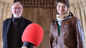 Julien Werbrouck, guide du site et Valérie Gendreau
