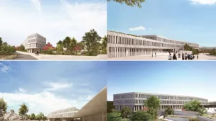 Visuel du futur collège de Lançon-Provence, situé au nord de la ville sur la route de Pelissanne @ Rudy Ricciotti & UNIC Architecture