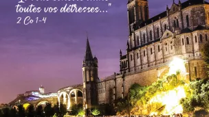 Affiche pèlerinage 2022 à Lourdes du Relais Lumière Espérance