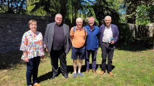 Dominique Bourgin,  père Jean-Loïc Ollu, Gilles Chalaye, Nicolas Yordanov, Jean-Pierre Marcon