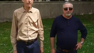 Denis Gloriod et Babin au sanctuaire Notre-Dame de Mont-Roland ©RCF Jura - Mai 2022