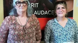 Carine Aulen et Paule Pobel responsables des équipes rosaires 