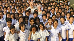 Christian et Marie-France des Pallières avec les enfants de PSE