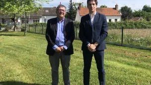 Pierre de Nicolay candidat Reconquête à Moulins (à droite) et Jean-Antoine Rosati. 