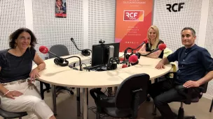 Catherine Fabre, Nicolas Thierry et Edwige Diaz sont candidat(e)s aux élections législatives de juin 2022 et réunis pour le premier débat RCF Bordeaux avant les élections, photo C.G.