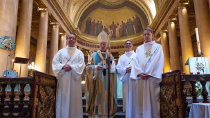 Samuel Marquet, MGR d'Ornellas, Jacques de la Masselière et Maurice Hellec