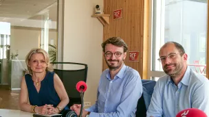(de gauche à droite) Florence Wischer (à guahce), Cyrille Farenc, Patrick Velay - © RCF Lyon
