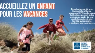 Affiche du Secours Catholique pour l'Accueil familial de Vacances