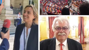 Delphine Lingemann et André Chassaigne présent à l'Assemblée Nationale