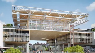 vue piétonne depuis la Place Carnot - © Projet d’APSYS + QUARTUS
