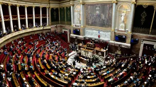 L'Assemblée nationale, le 19 décembre 2018. Au cours du premier quinquennat d'Emmanuel Macron, le camp présidentiel a conservé une majorité absolue, dans l'hémicycle. ©Clotilde DUMAY