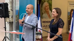 David Rachline, vice-président du RN et maire de Fréjus, et Julie Lechanteux élue députée de la 5ème circonscription du Var